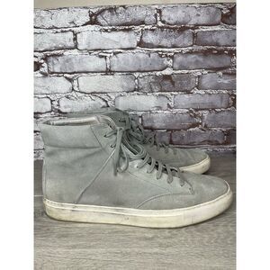TCG Porter Gray Suede Leather High Top Casual Sneakers Shoes Men Sz 49EU/16M US